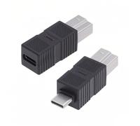 cablecc 2-Pack USB3.0-C Male + Female to USB3.0-B Male Adapter for Disk SSD Camera Data