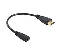 Cablecc 20cm Micro HDMI Female to HDMI Male Adapter Cable for Tablet and Mobile Phone