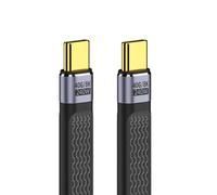cablecc 240W Flat Slim FPC Type-C USB-C to USB4 100W Male to Male Data 8K Cable for Laptop Phone