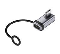 cablecc 240W USB5.0 80Gbps Low Profile Left Right Angled Extension Adapter with Lanyard Keychain 16K 8K 5K Compatible with USB4.0 Thunderbolt3/4/5
