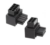 Cablecc 2pcs/lot 90 Degree Up Down Angled ATX 8P EPS Male to Female Power Header Adapter for CPU 12V
