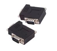 cablecc 2pcs/lot HDB15Pin VGA RGB Screw Type Male to Female Left & Right Angled 90 Degree Nut Type Extension Adapter for Monitor Displays