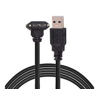 cablecc 3m 90 Degree Right Angled Micro USB Screw Mount to USB 3.0 Data Cable for Point Grey Chameleon Camera