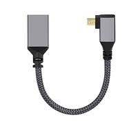 cablecc 4K Type-D 90 Degree Right Angled Micro HDMI 1.4 Male to HDMI Female Extension Cable for DV MP4 Camera DC Laptop