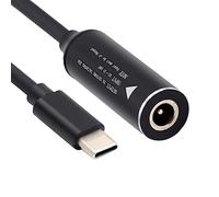 Cablecc 5.5x2.1mm Input DC Jack to USB-C Type-C Power Plug Charge Cable for PD 9V 15V 20V 65W Laptop Phone