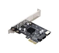 cablecc 5Gbps Type-E USB 3.1 Front Panel Socket & USB 2.0 to PCI-E 1X Express Card VL805 Adapter for Motherboard