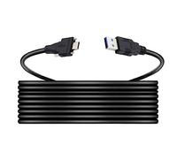 cablecc 5M USB 3.1 Type-C to Standard USB 3.0 Data Cable, Dual Locking Connector for Camera with Panel Mounting Screw