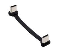 cablecc 65W ltra Slim Flat Power Data USB-C Type C to USB-C Cable Angled Connector Fast Charge for Laptop Tablet Phone