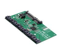 Cablecc 6Gbps SATA 3.0 1 to 5 Splitter Ports HUB Adapter Converter PM Multiplier Port Selector JMB575