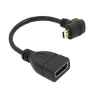 cablecc 90 Degree Down Direction Angled Micro HDMI Male to HDMI Female HDTV Adapter Cable for Tablet & Cell Phone