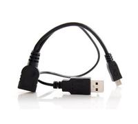 Cablecc Black Color Micro USB 2.0 OTG Host Flash Disk Cable with USB power for Galaxy S3 i9300 S4 i9500 Note2 N7100 Note3 N9000 & S5 i9600