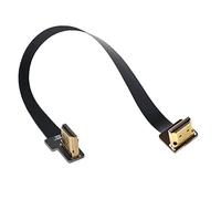 cablecc CYFPV Dual 90 Degree Right-Up Angled HDMI Type A Male to Male HDTV FPC Flat Cable for FPV HDTV Multicopter Aerial Photography 50cm