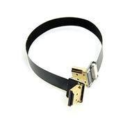 cablecc CYFPV Dual Up Angled 90 Degree HDMI Type A Male to Male HDTV FPC Flat Cable 50cm for FPV HDTV Multicopter Aerial Photography