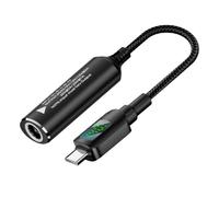 cablecc DC 7.4x5.0mm Input to USB-C Output Cable with Smart LED Indicator, Power Indicator Support PD 20V/7A Fast Charge for Laptops, Phones and Tablets