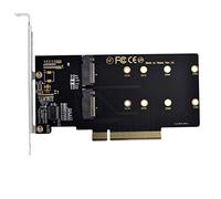 Cablecc Dual 2X NVME M.2 AHCI to PCIE Express 3.0 Gen3 X8 X16 RAID Card VROC Raid0 Hyper Adapter Cablecc