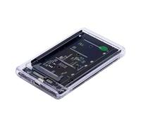 Cablecc Dual MSATA Mini-SATA SSD Card JOBD Raid0 Span Bridge to USB3.0 Type-C USB-C 2.5inch SATA Combo Enclosure