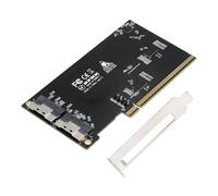 cablecc Dual SFF-8654 8X 74Pin to PCIE 16X Express 5.0 PCIE4.0 Raid VROC Hyper External Slimline Adapter with Linear Redriver Over Long Cable Lengths