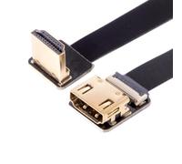 cablecc FPV Down Angled 90 Degree HDMI Male to Female FPC Flat Cable for HDTV Multicopter Aerial Photography 80CM