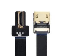 cablecc FPV Left Angled 90 Degree HDMI Male to Female FPC Flat Cable for HDTV Multicopter Aerial Photography 80CM