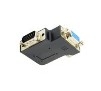cablecc HDB15Pin VGA RGB Screw Type Male to Female Left Angled 90 Degree Nut Type Extension Adapter for Monitor Displays