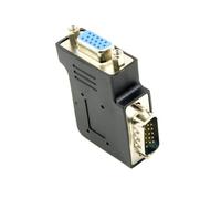 cablecc HDB15Pin VGA RGB Screw Type Male to Female Right Angled 90 Degree Nut Type Extension Adapter for Monitor Displays