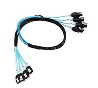 cablecc Internal SAS 4 SATA Host to 4 SATA 7pin Target Hard Disk 6Gbps Data Server Raid Cable 50cm
