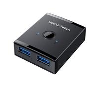Cablecc KVM USB 3.0 Bidirectional Switch Selector 2 to 1 PCs Sharing or 1 to 2 Hub for Keyboard Mouse Scanner Printer