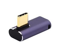 Cablecc Low Profile Left Right Angled USB4 Type C Male to Female 240W Power 40Gbps Data 8K Video Adapter for NS Phone Laptop