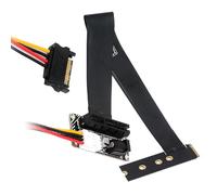 cablecc M.2 M-Key NGFF NVMe Right Angled Type 90 Degree to Up Angled PCI-E X1 X4 X8 X16 Socket Cable Graphics Card Extension Adapter PCI-Express
