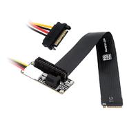 cablecc M.2 M-Key NVMe NGFF to Up Angled PCI-E X1 X4 X8 X16 Cable Graphics Card Extension Adapter PCI-Express for M2 2260 2280
