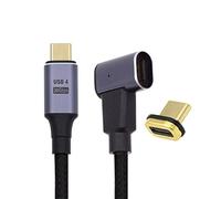cablecc Magnetic Connector 20Gbps USB4 Cable Left Right Angled 90 Degree with 100W Charging and 8K@60Hz 5K@60Hz USB4.0