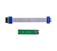 cablecc NGFF M-Key NVME AHCI SSD to PCI-E 3.0 1x x1 Vertical Adapter with Cable Male to Female Extension