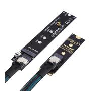 cablecc NGFF M-Key NVME Male to Female Extension Cable with SFF-8654 Connector for Mainboard SSD 2280/22110 40cm