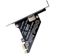 Cablecc Oculink SFF-8611/8612 to PCI Express 4.0 X1 Expansion Card Adapter with 8cm/12cm Slot Bracket Black