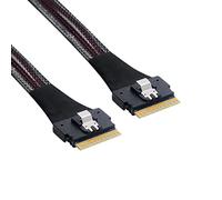 cablecc PCI-E Slimline SAS 4.0 SFF-8654 8i 74pin Host to SFF-8654 74Pin Slim SAS Target Cable 50cm