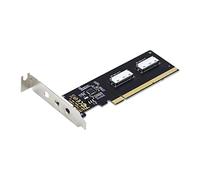 cablecc PCIE PCI-Express 16x to Dual Oculink SFF-8612 SFF-8611 8X VROC Adapter for Mainboard SSD Graphics Card