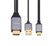 cablecc Reversible 4k@60hz HDMI 1.4 Source Male to USB 3.1 Type C USB-C Displays Male HDTV Cable for Laptop Monitor 1.8m