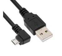 Cablecc Right angled 90 degree Micro USB Male to USB Male Data Cable 1m for i9500 N7100