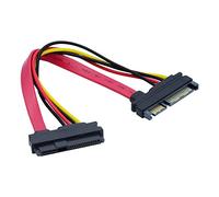 cablecc SFF-8482 SAS 29 Pin to SATA 22Pin Hard Disk Drive Raid Extension Cable with 15 Pin SATA Power Port