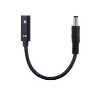 Cablecc Type C USB-C Female Input to DC 5.5 * 2.1mm Power PD Charge Cable fit for Laptop 18-20V