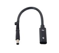 Cablecc Type C USB-C Female Input to DC 7.4 * 5.0mm Power PD Charge Cable fit for Laptop 18-20V