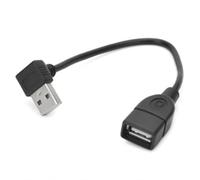 cablecc Type USB 2.0 Type-A Male Down Angled to USB Female 90 Degree Type Extension Cable 20cm
