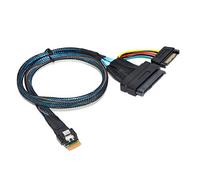 Cablecc U.2 U2 SFF-8639 to Slimline SFF-8654 4i NVME PCIe SSD Cable for Mainboard SSD 750 p3600 p3700 M.2 50CM