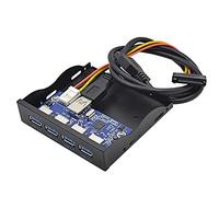 cablecc U3-096 USB 3.0 HUB 4 Ports Front Panel to Motherboard 20Pin Connector Cable for 3.5 inch Floppy Bay
