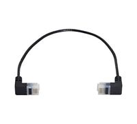 Cablecc Ultra Slim Cat6 Ethernet Cable RJ45 Down Angled 25cm UTP Network Cable Patch Cord 90 Degree Cat6a LAN for Laptop Router TV Box