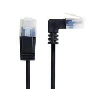 cablecc Ultra Slim Cat6 Ethernet Cable RJ45 Up Angled to Straight UTP Network Cable Patch Cord 90 Degree Cat6a LAN for Laptop Router TV Box 1M
