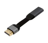 cablecc Ultra Slim Flat USB-C Host Female to HDMI Sink Male 4K 60Hz HDTV Cable Adapter 1080p for Laptop Tablet Phone 88mm Included Connector