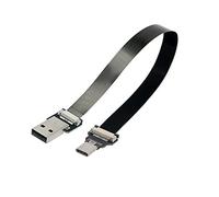 cablecc USB 2.0 Type-A Male to USB-C Type-C Male Data Flat Slim FPC Cable for FPV & Disk & Phone 20cm