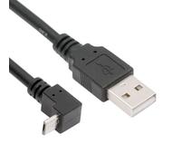 cablecc USB 2.0 Type-A to 5V Micro USB 5Pin Power Charge Data Cable Up Angled for Phone Tablet Camera 150cm