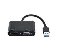 Cablecc USB 3.0 & 2.0 to HDMI & VGA HDTV Adapter Cable External Graphics Card for Windows Macbook Laptop